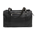 Carlton Ladies' Leather Briefcase w/ Shoulder Strap - Black Midnight